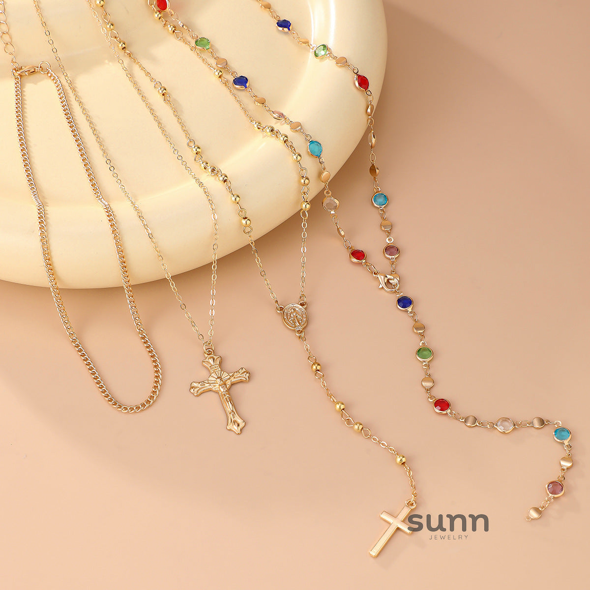 Blakley Colorful Layered Necklace [340OJ8SH]