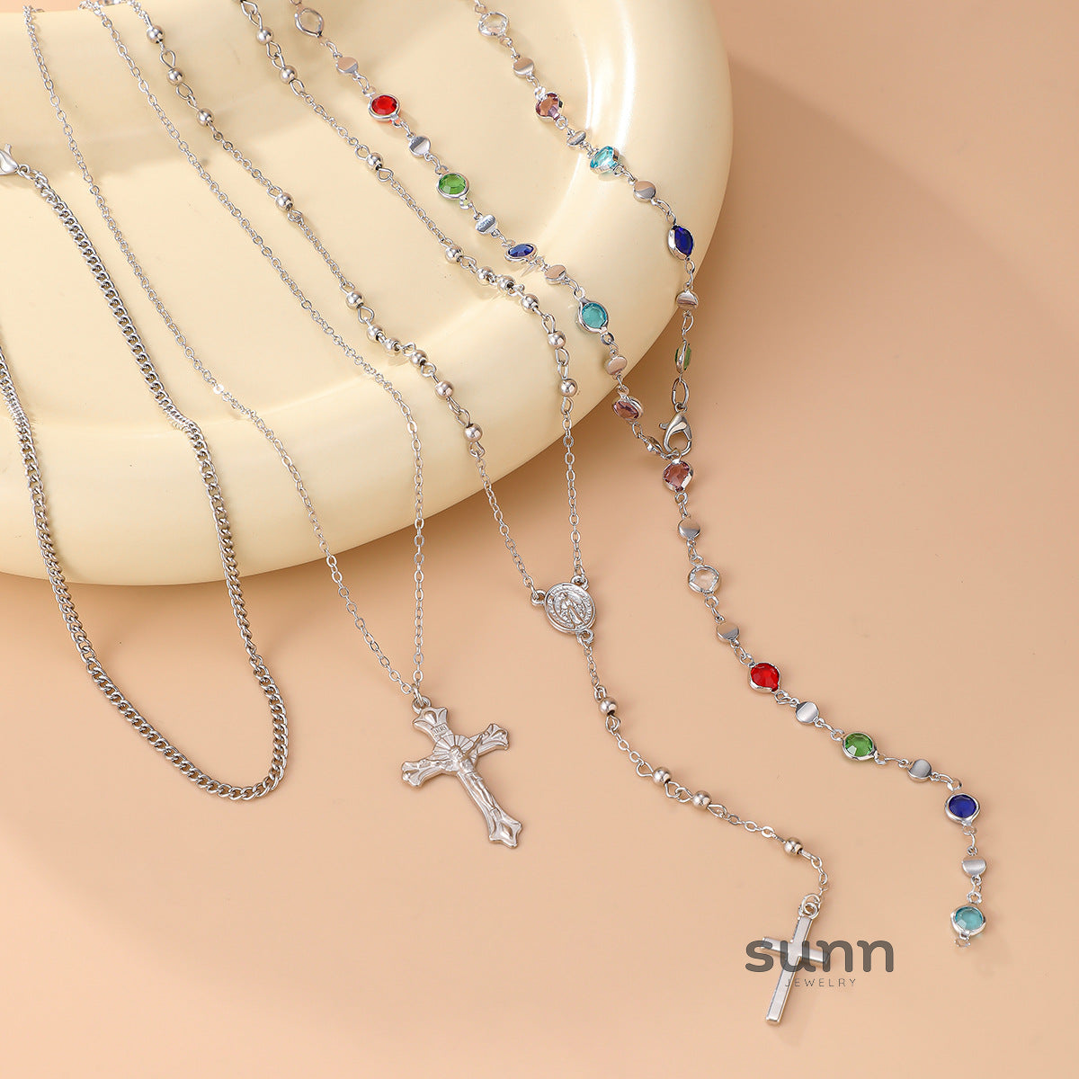 Blakley Colorful Layered Necklace [2XT98TEQ]