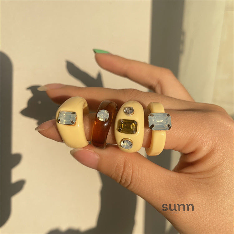 Blayklee Resin Stackable Ring Set [7CZIBG5G]