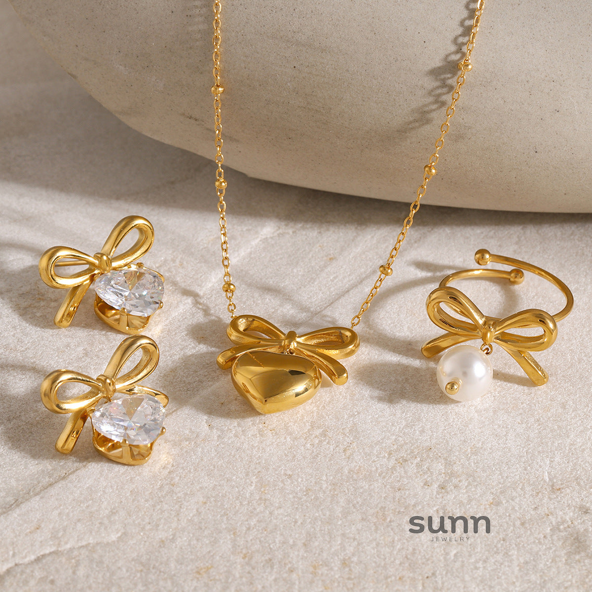 Blessin Bow Jewelry Set [7J4A1J0S]