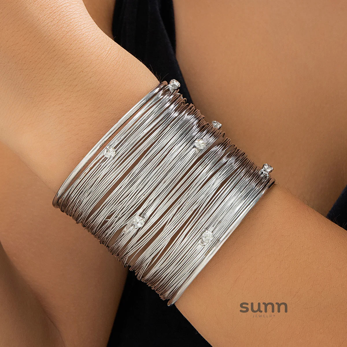 Blimy Wide Crystal Cuff