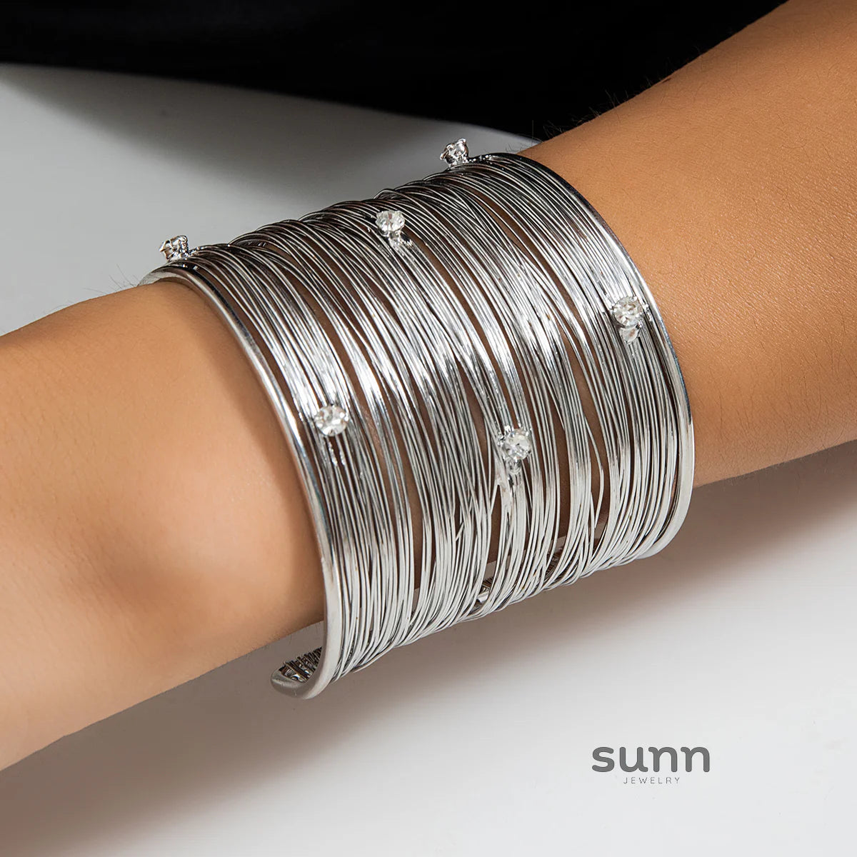 Blimy Wide Crystal Cuff