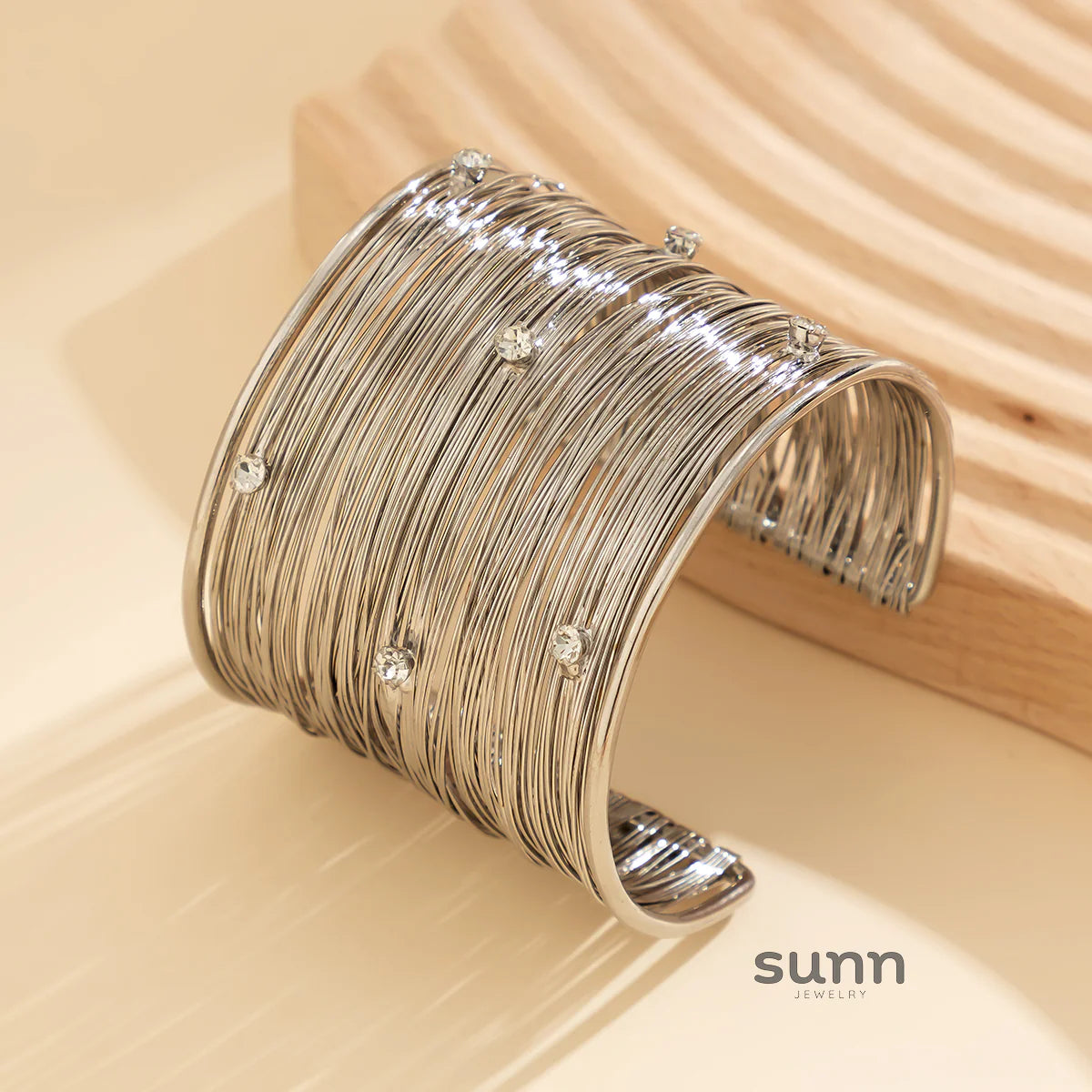 Blimy Wide Crystal Cuff