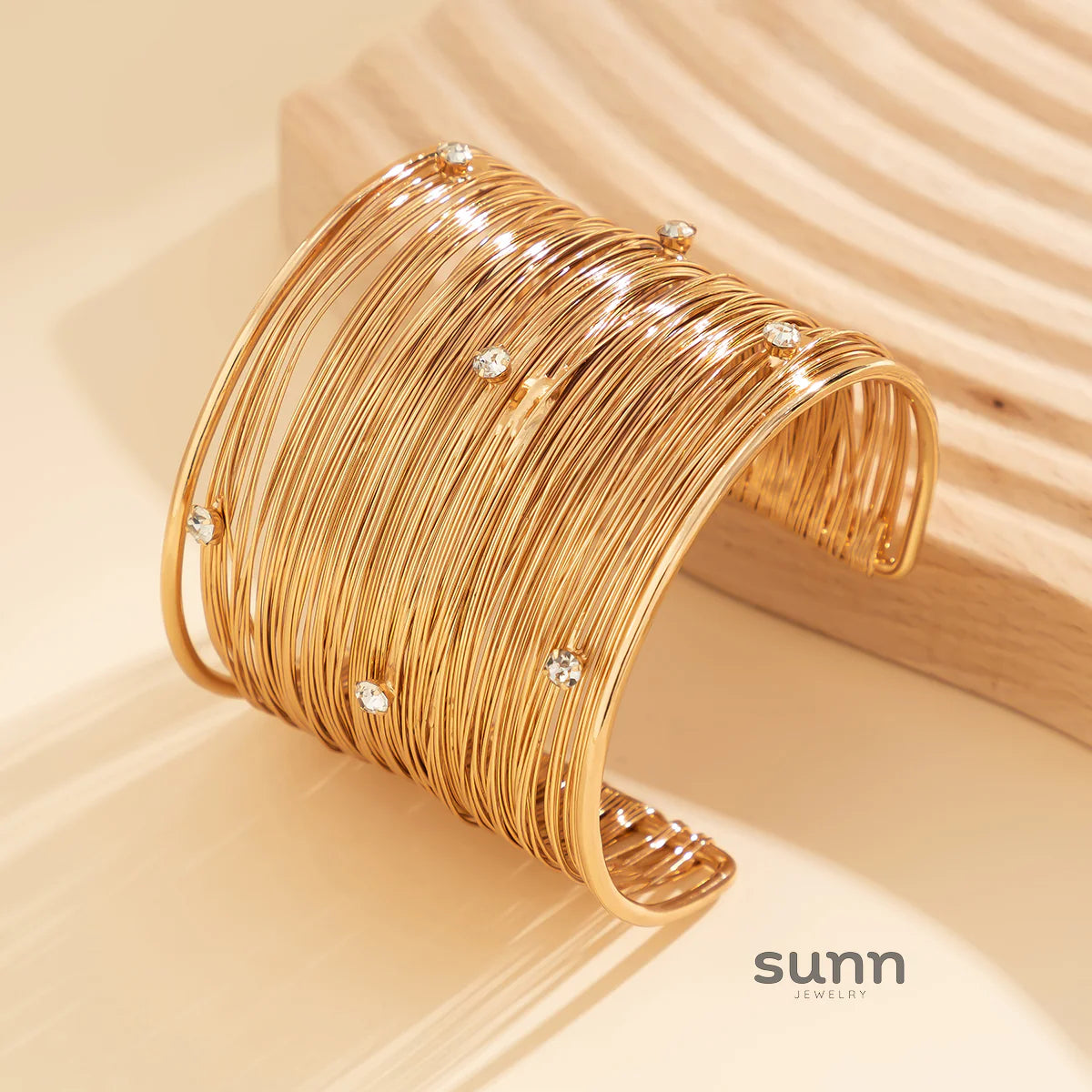Blimy Wide Crystal Cuff