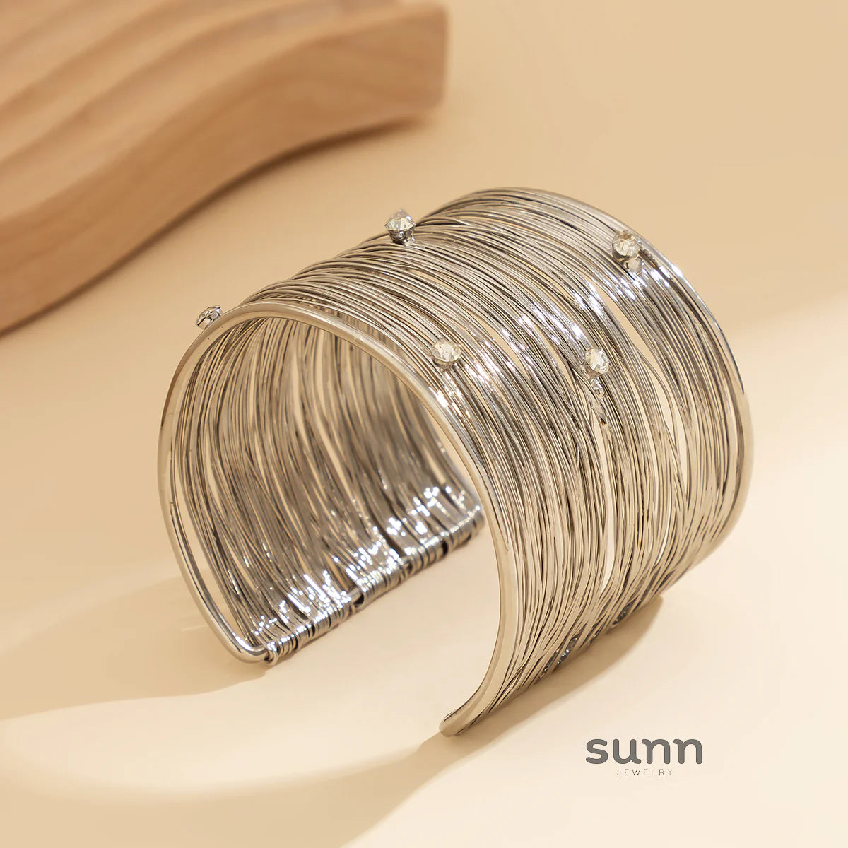 Blimy Wide Crystal Cuff