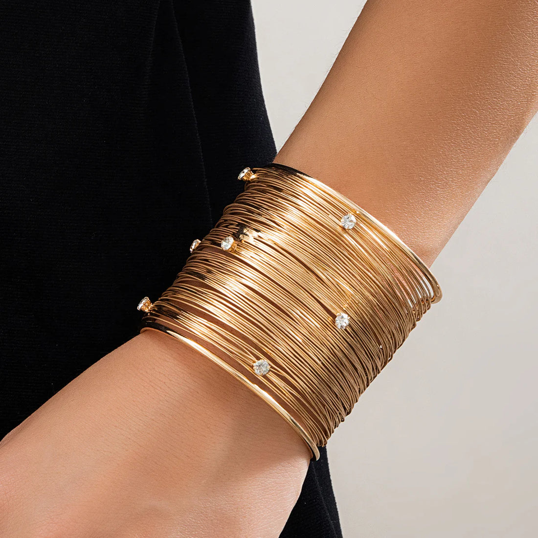 Blimy Wide Crystal Cuff