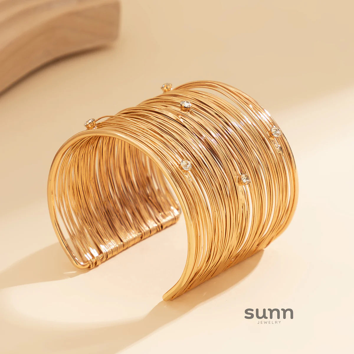 Blimy Wide Crystal Cuff