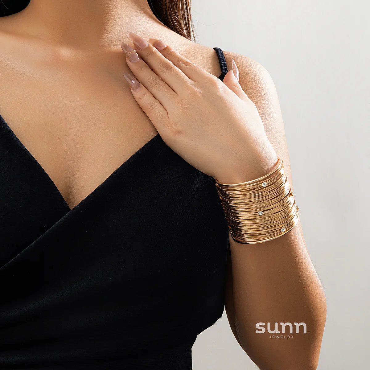 Blimy Wide Crystal Cuff