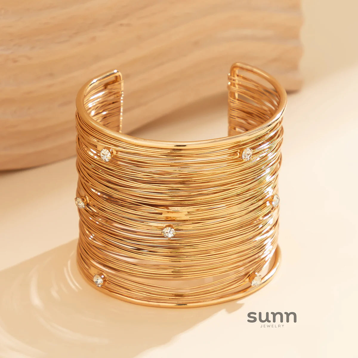 Blimy Wide Crystal Cuff