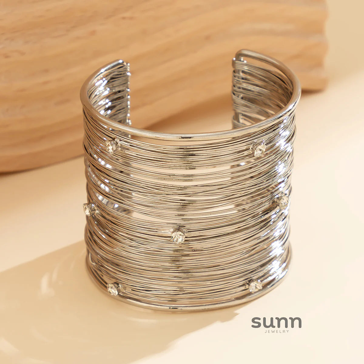 Blimy Wide Crystal Cuff