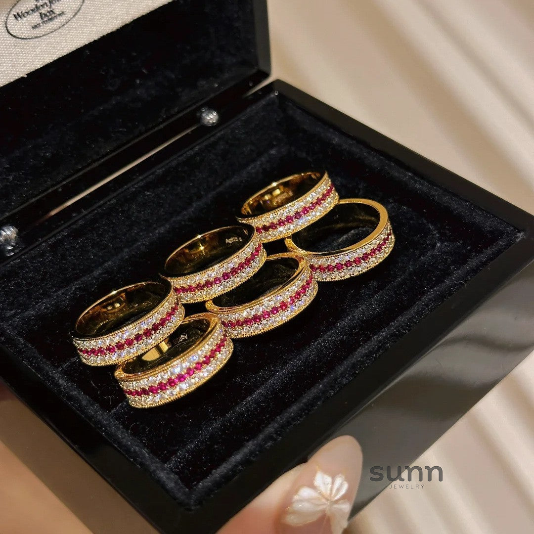 Bradleigh Ruby Halo Ring [K2KL9Y70]