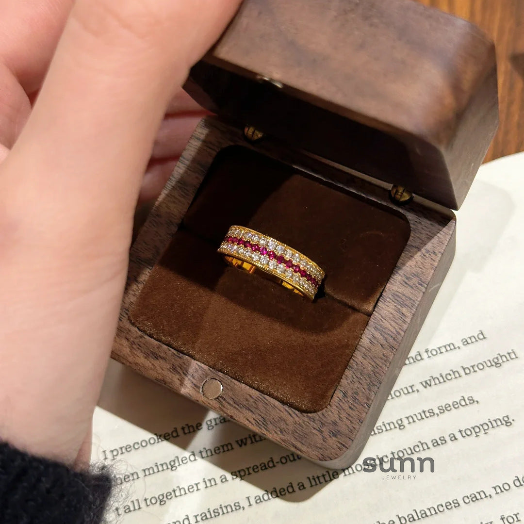 Bradleigh Ruby Halo Ring [RJZ7VCT2]