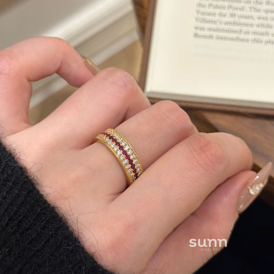 Bradleigh Ruby Halo Ring [BBLGBBOF]