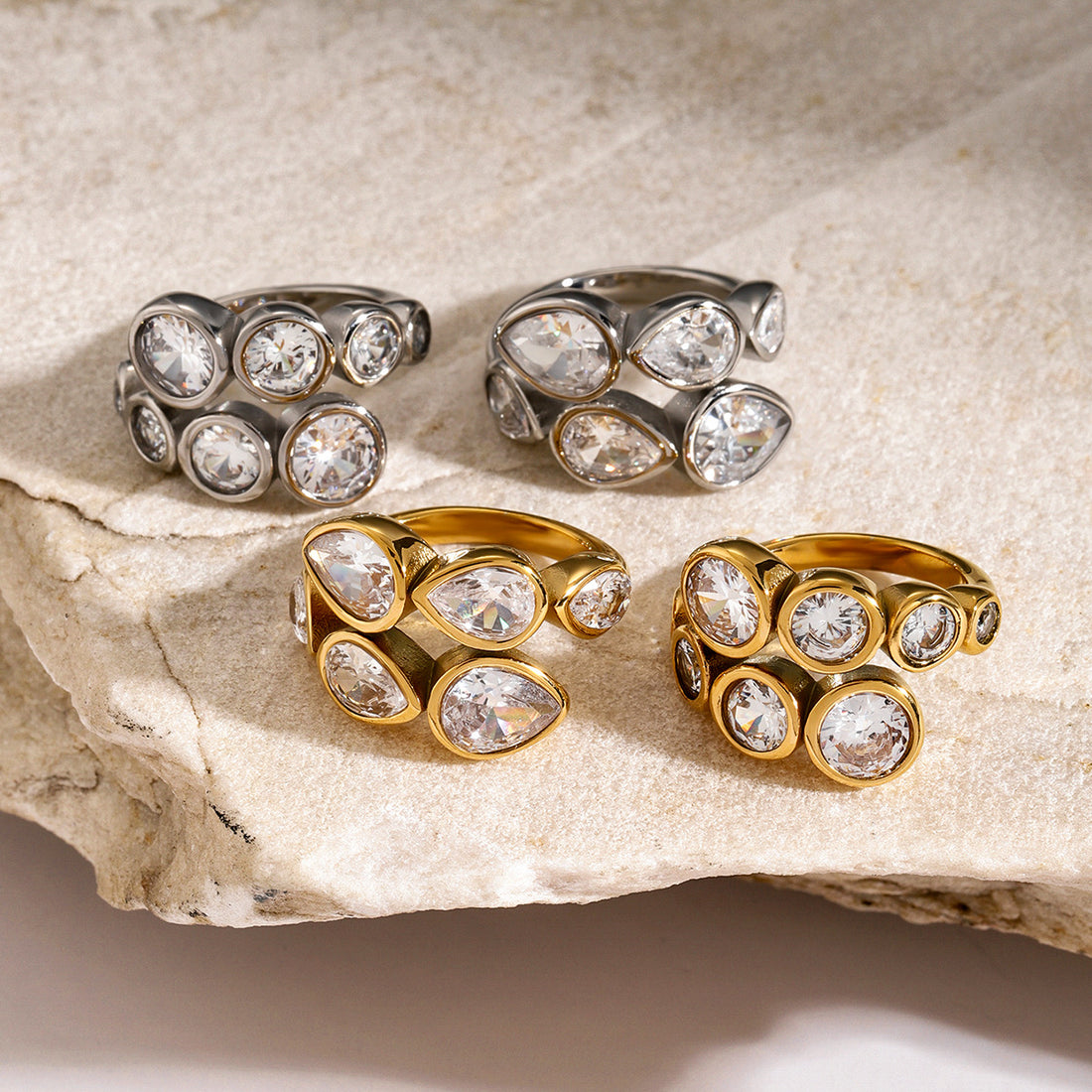 Brady Irregular Zircon Open Ring [XPGP6J2V]