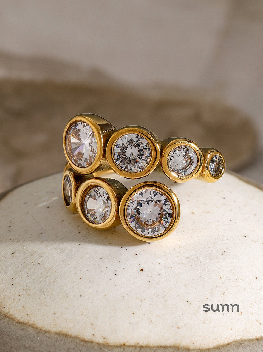 Brady Irregular Zircon Open Ring [XPGP6J2V]