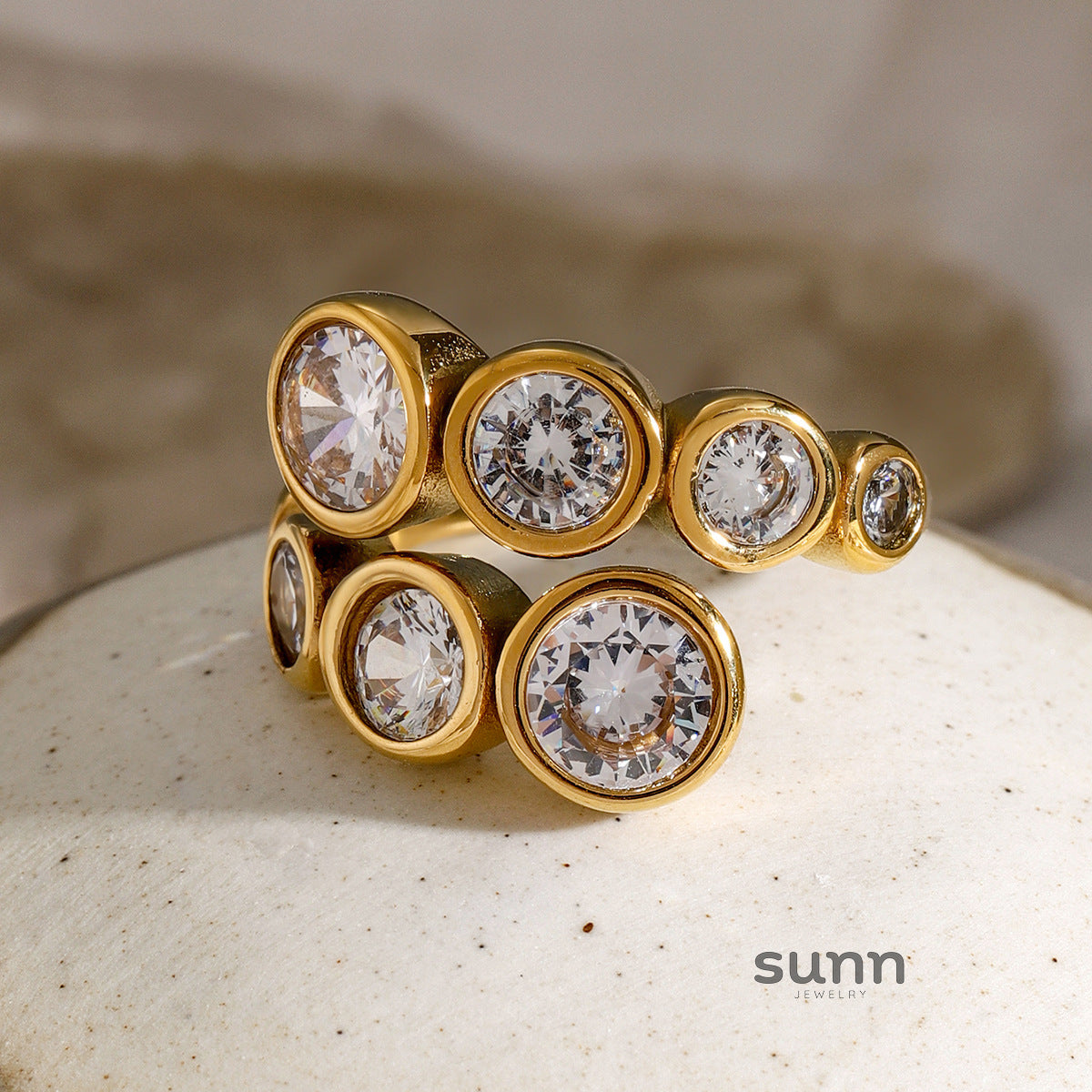 Brady Irregular Zircon Open Ring [WRXYMOYX]