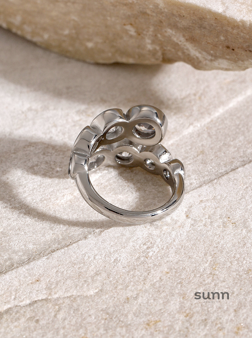 Brady Irregular Zircon Open Ring [KJYAG8KK]