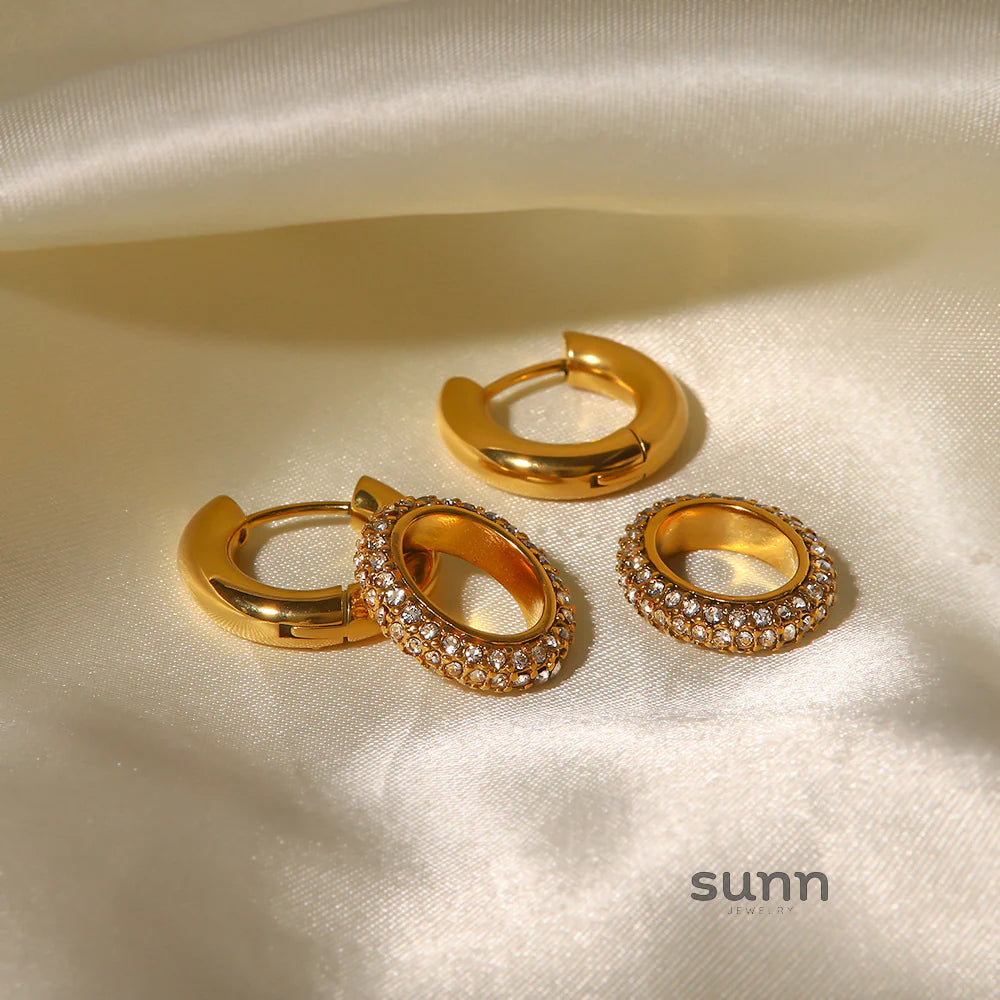 Braelyn Detachable Rhinestone Hoop Earrings
