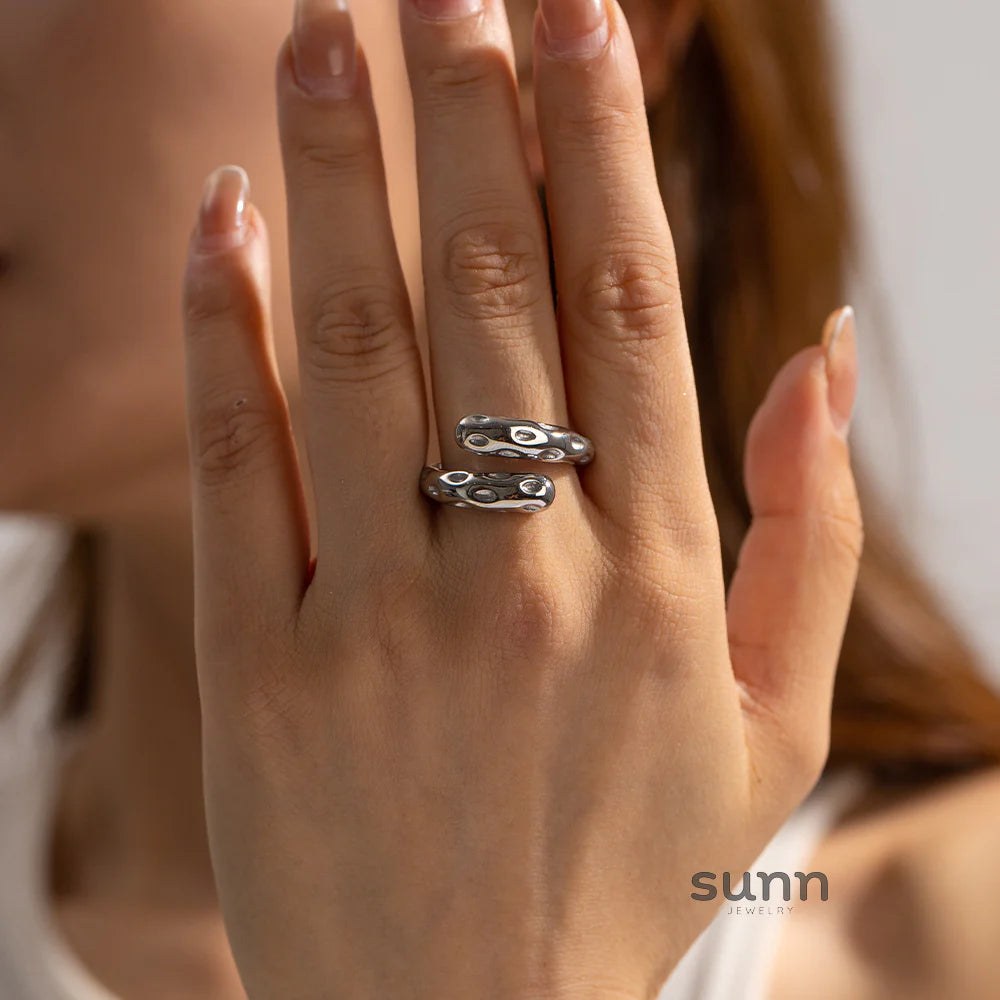 Braelynn Hammered Open Ring