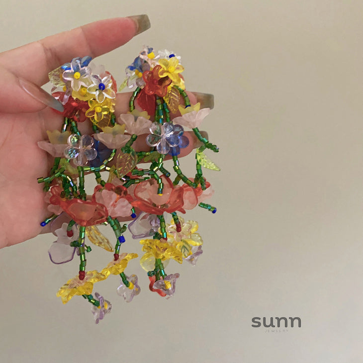 Braelynne Blooming Beaded Earrings [5FMK5O71]