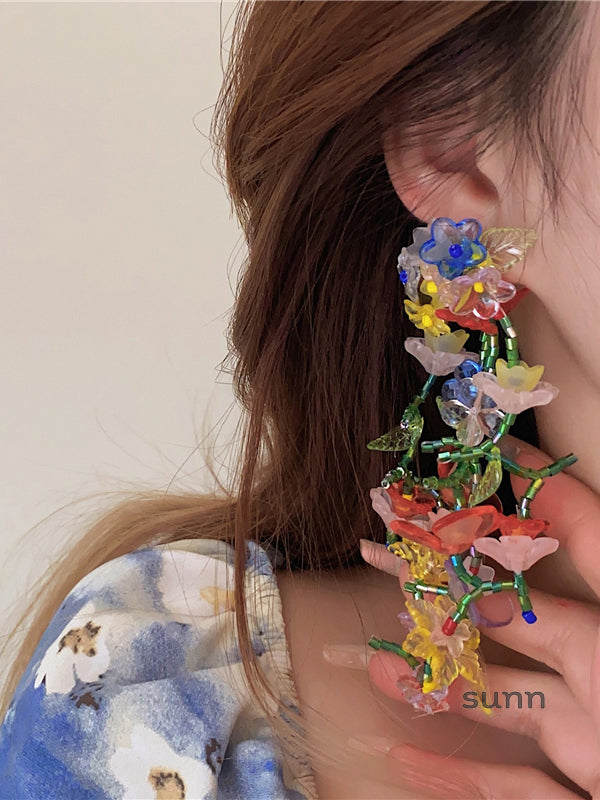 Braelynne Blooming Beaded Earrings [X83UT3PC]
