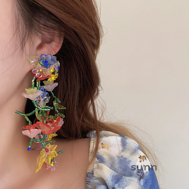 Braelynne Blooming Beaded Earrings [N0VI04TY]