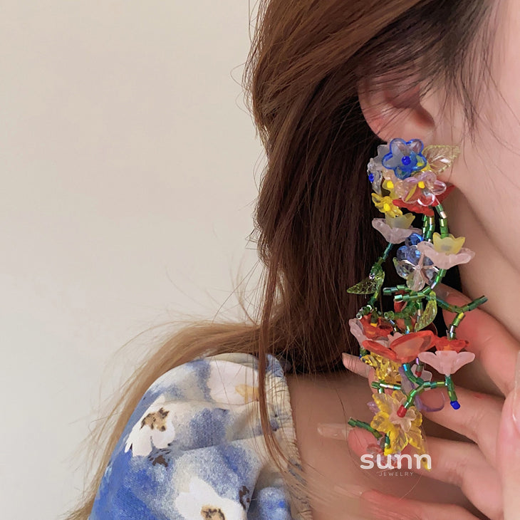 Braelynne Blooming Beaded Earrings [HDLJFE1S]