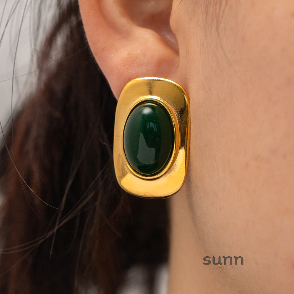 Braelynne Exaggerated Cat's Eye Earrings [LLKWBLA8]