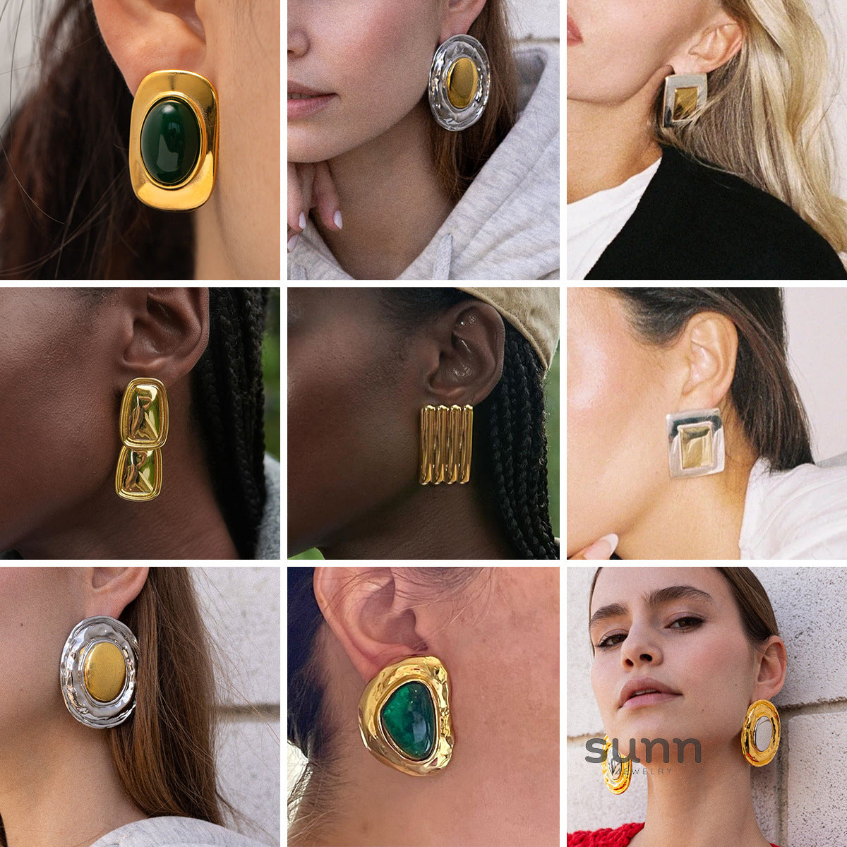 Braelynne Exaggerated Cat's Eye Earrings [42VB4OZF]