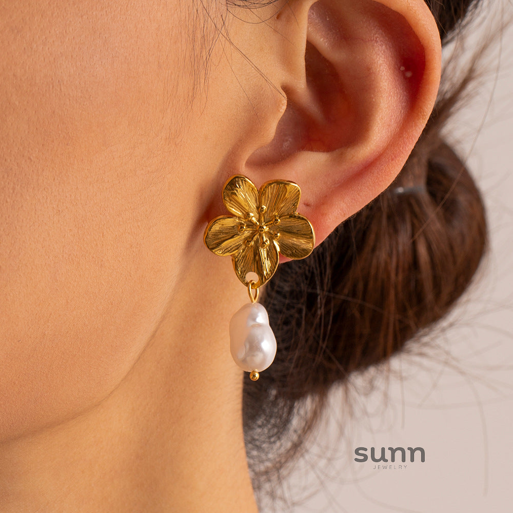 Brailey Evil Eye Floral Earrings [T3ISIISL]