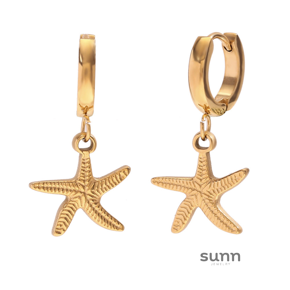 Brailynn Gilded Ocean Charm Hoops [RW8R8FVJ]