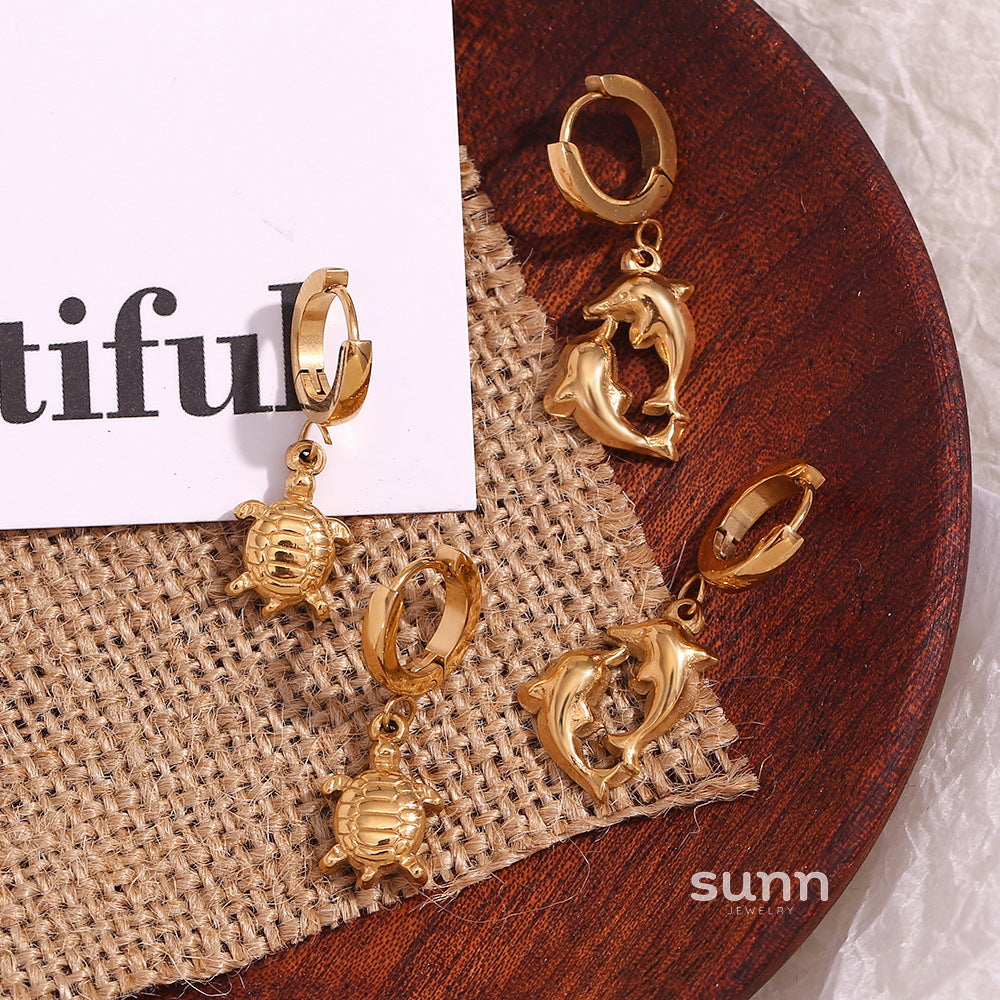Brailynn Gilded Ocean Charm Hoops [1YIZXSJN]