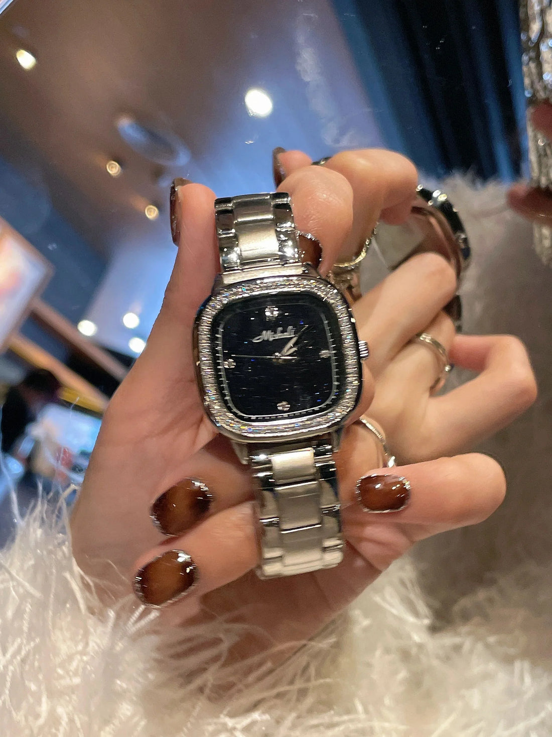 Brandy Starry Square Watch