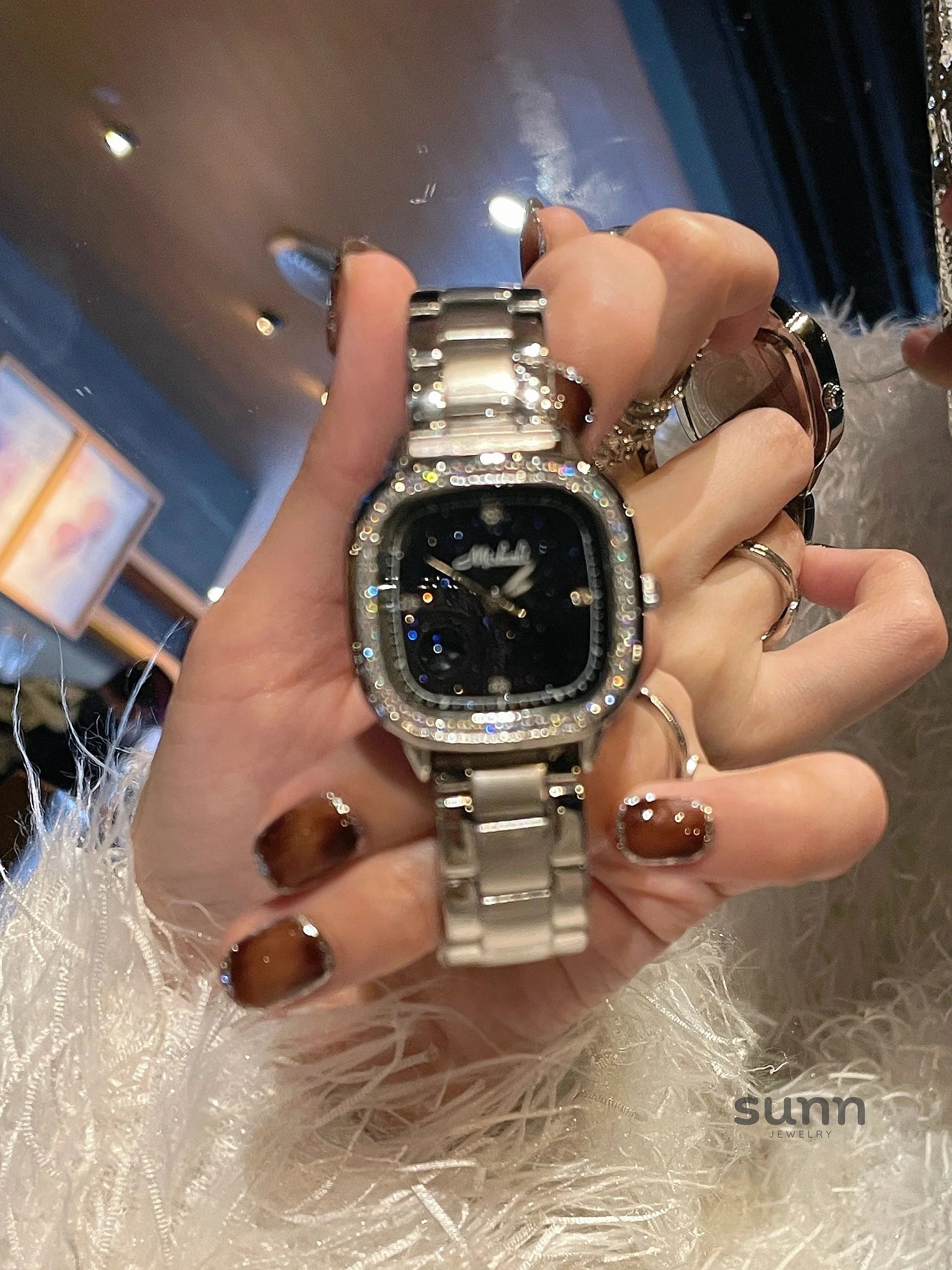 Brandy Starry Square Watch