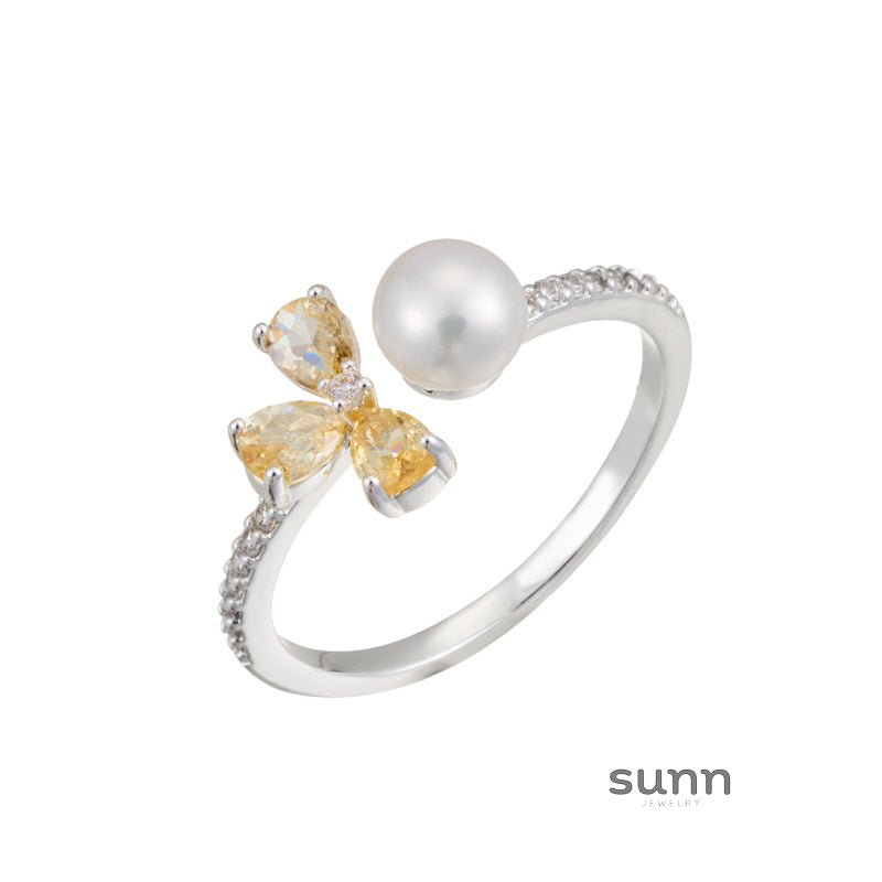 Braxton Petal Pearl Ring [1351TNL7]