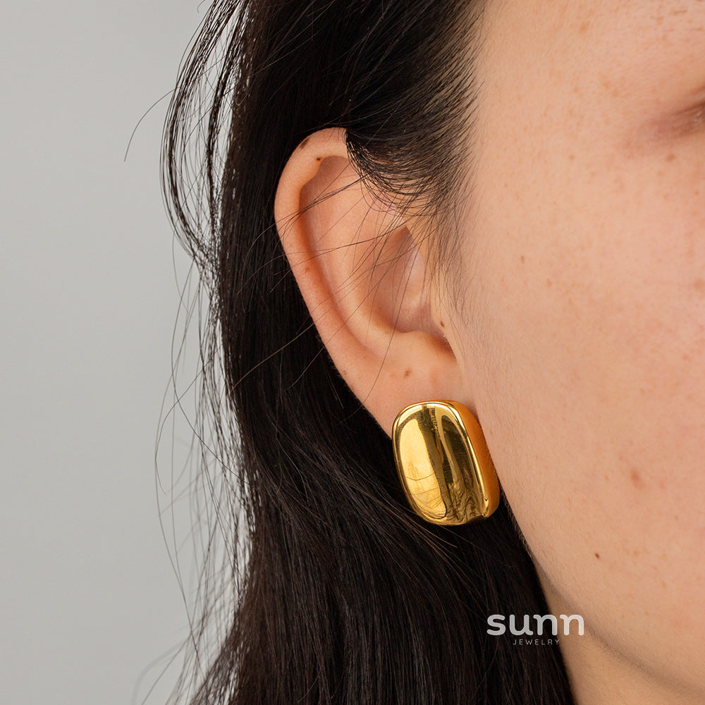 Brayla Sleek Rectangular Hoops [9JRZD3YI]