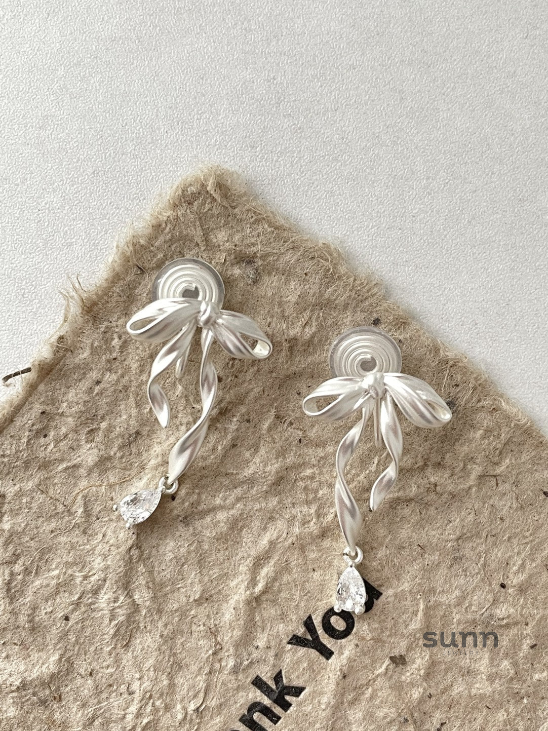 Braylee Ribbon Butterfly Earrings