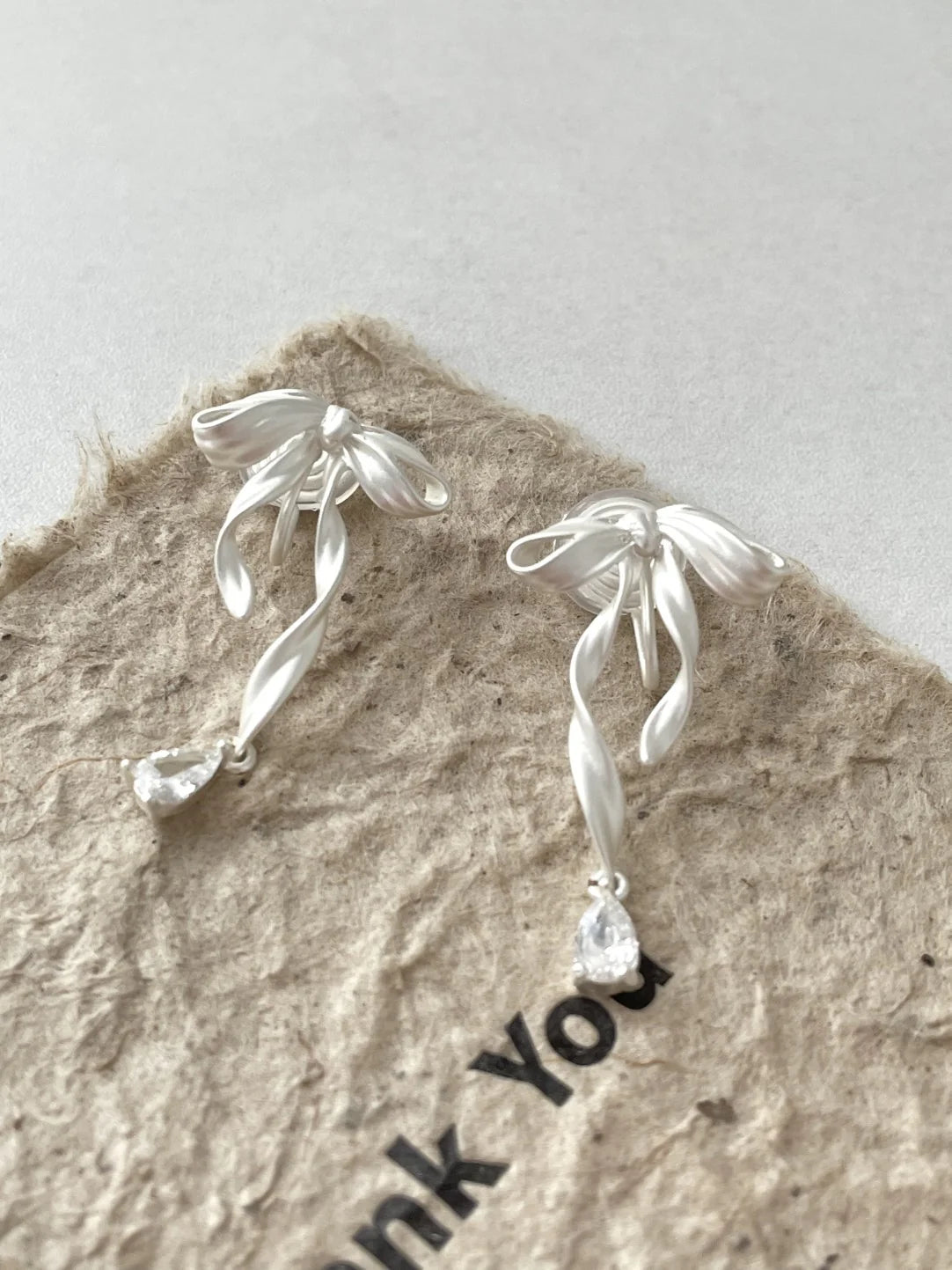 Braylee Ribbon Butterfly Earrings