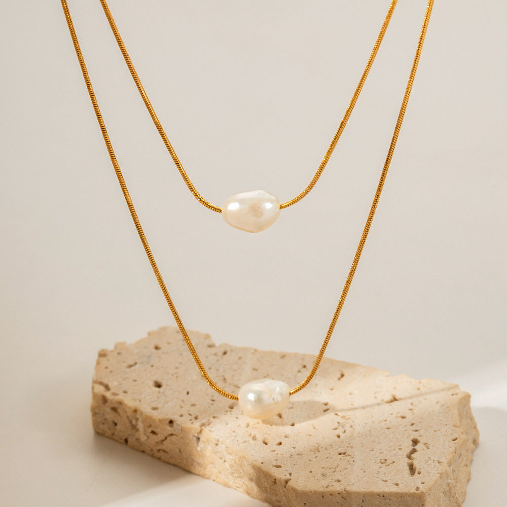 Brayleigh Lustrous Pearl Necklace [J9LSTWEH]