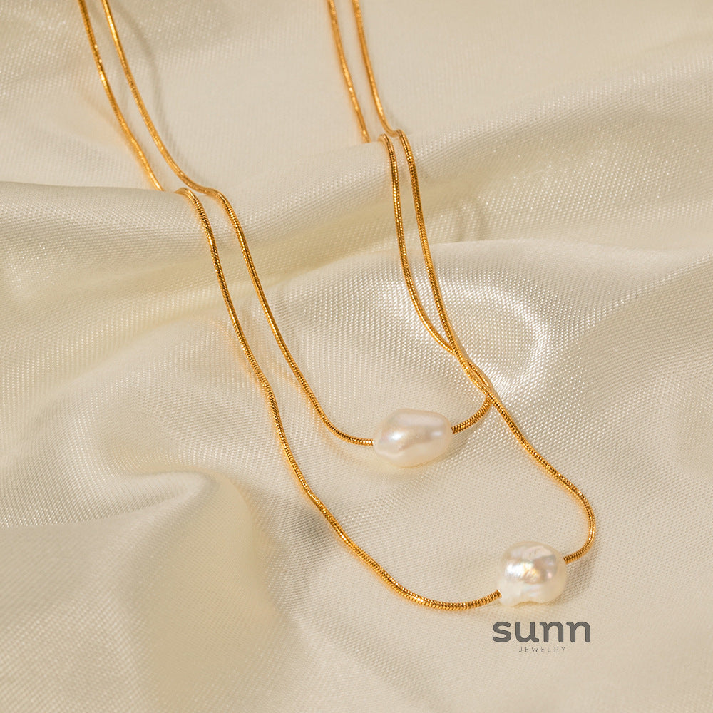 Brayleigh Lustrous Pearl Necklace [J9LSTWEH]