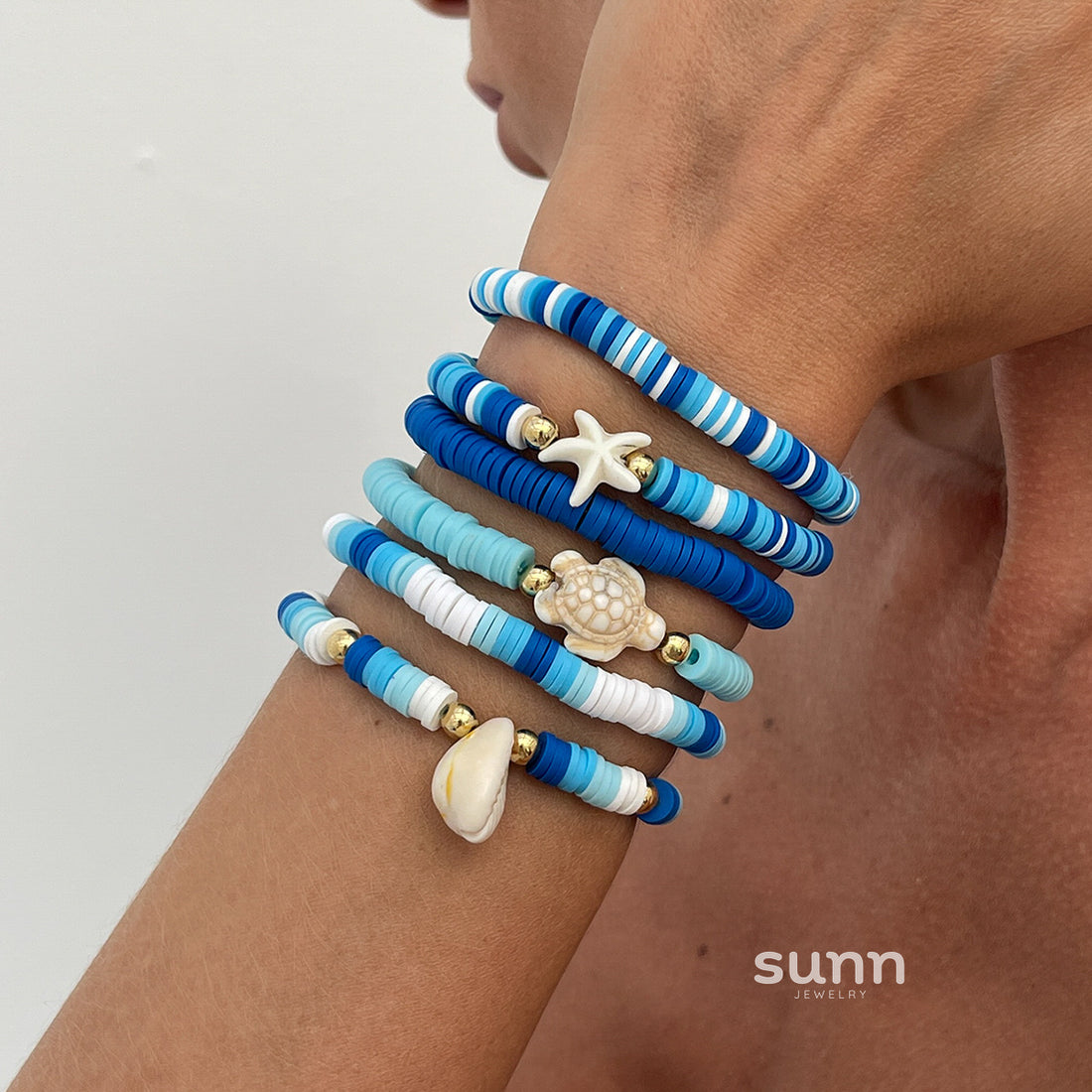 Brayley Beaded Shell Bracelet Set [XJY51MJB]