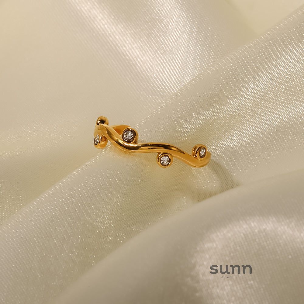 Brayley Leaf Diamond Open Ring [SGY6W4CI]