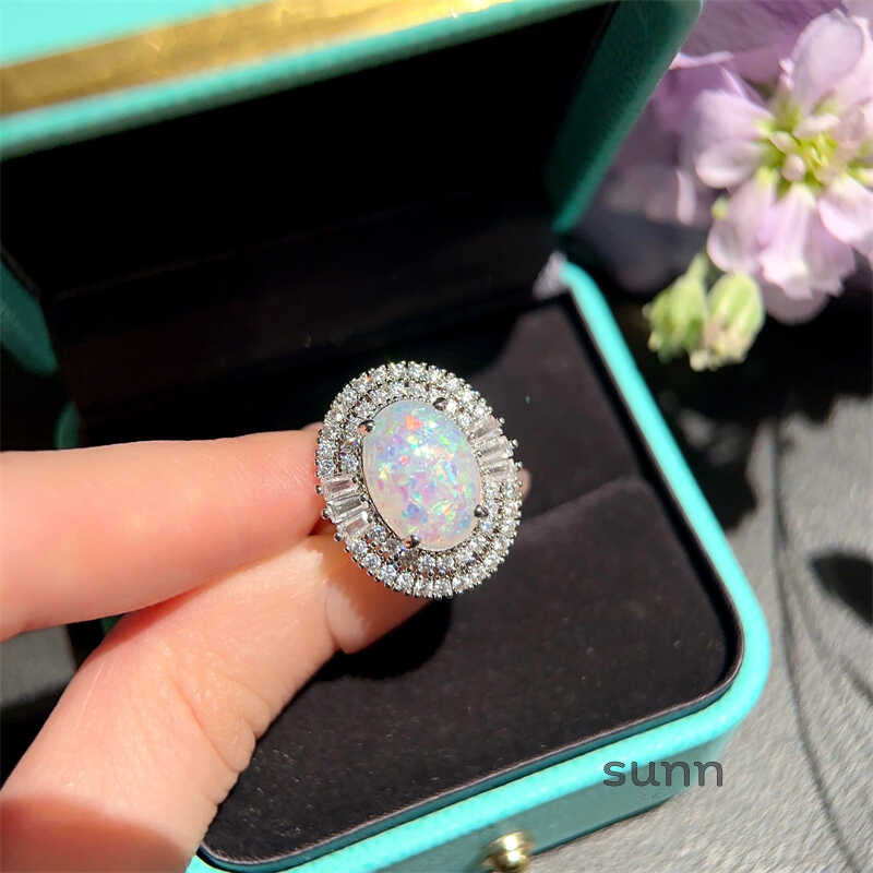 Brea Zircon Opal Halo Ring [K7LDGUZW]
