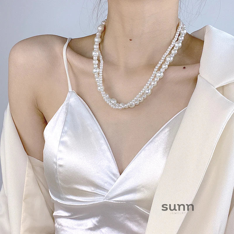 Brecklyn Layered Pearl Necklace