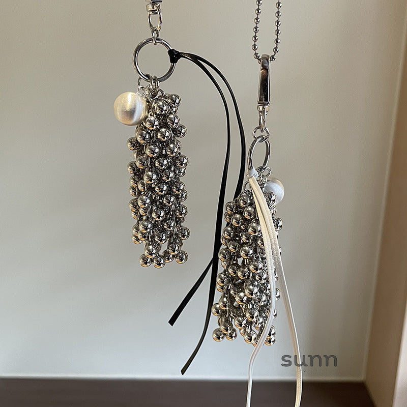 Brianny Leopard Heart Tassel Necklace [4B2VD6T4]