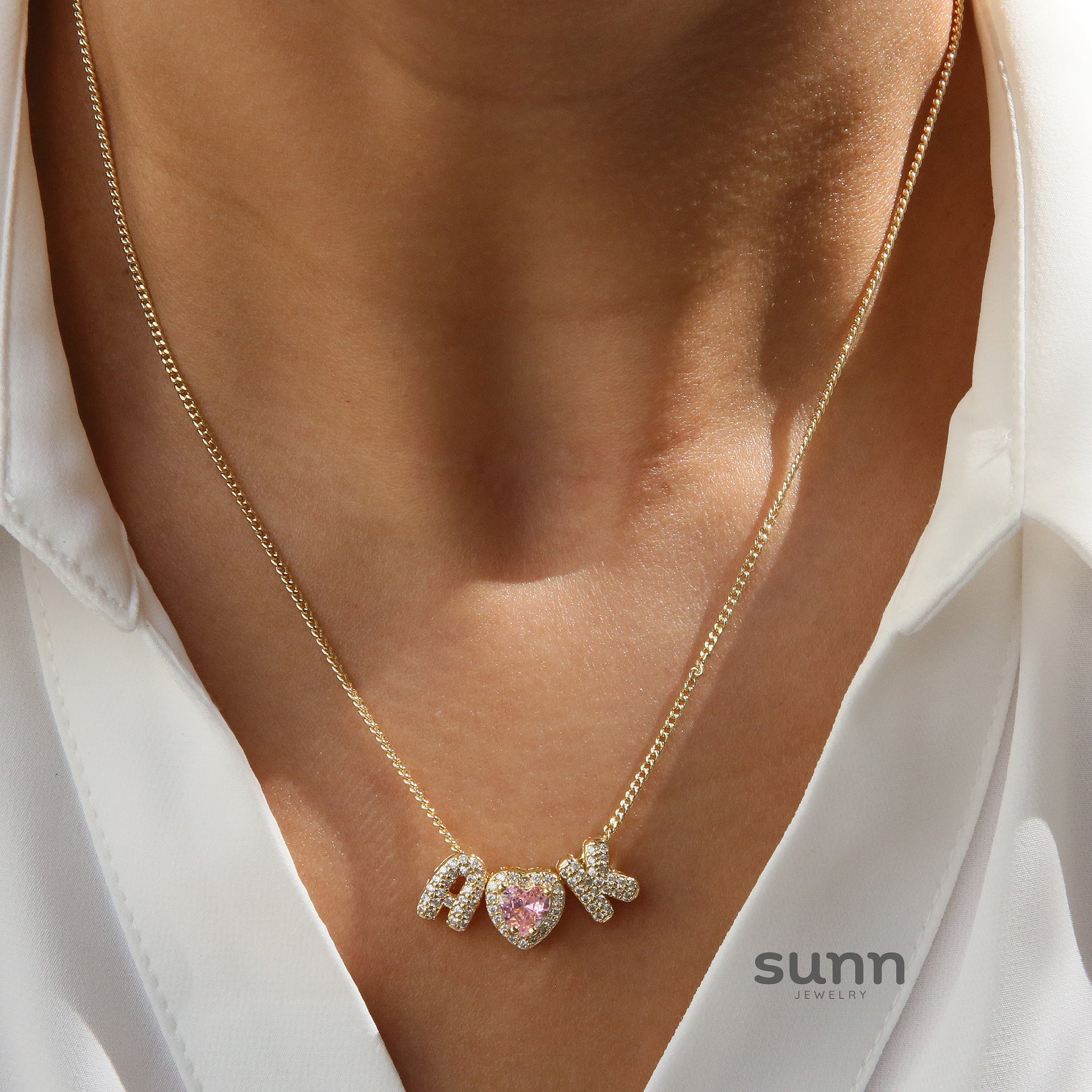 Briar Heart Initial Necklace [C9N2XPVA]