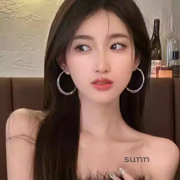 Bridget Dazzling Double Hoop Earrings [EPFBYK8J]