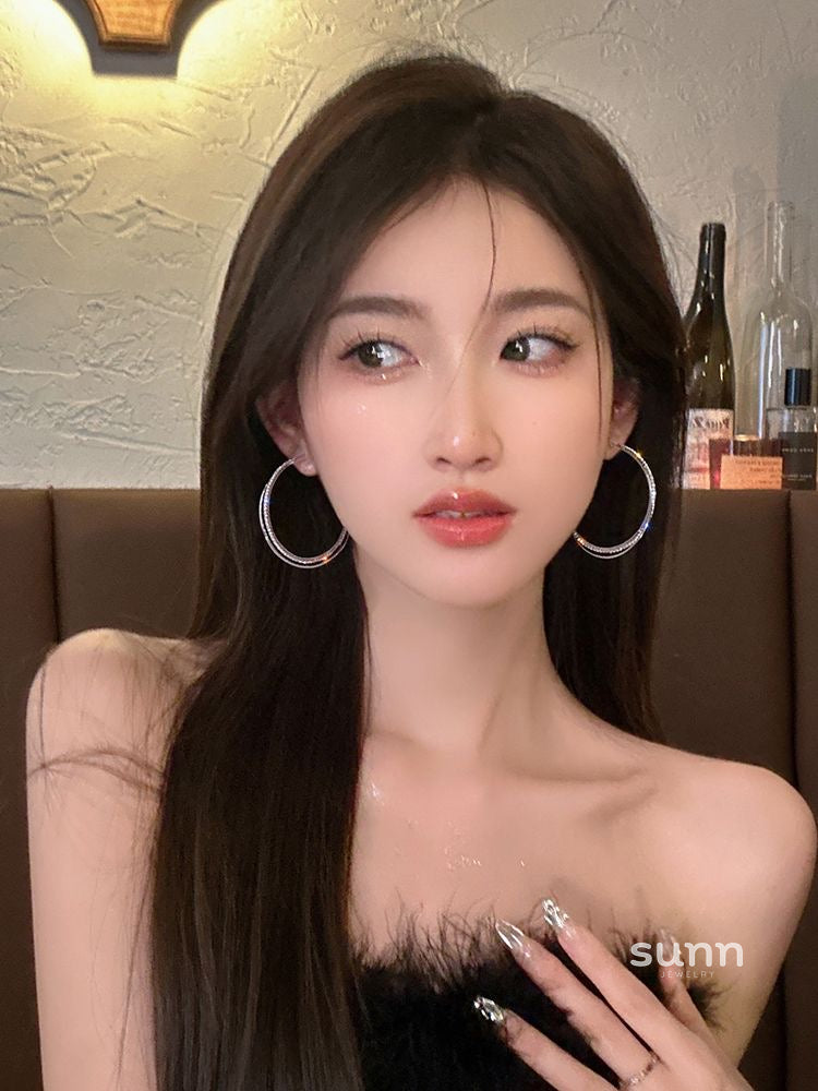 Bridget Dazzling Double Hoop Earrings [CXE3T9H0]