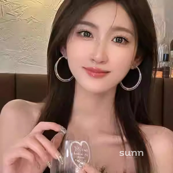 Bridget Dazzling Double Hoop Earrings [28GA5SJ8]
