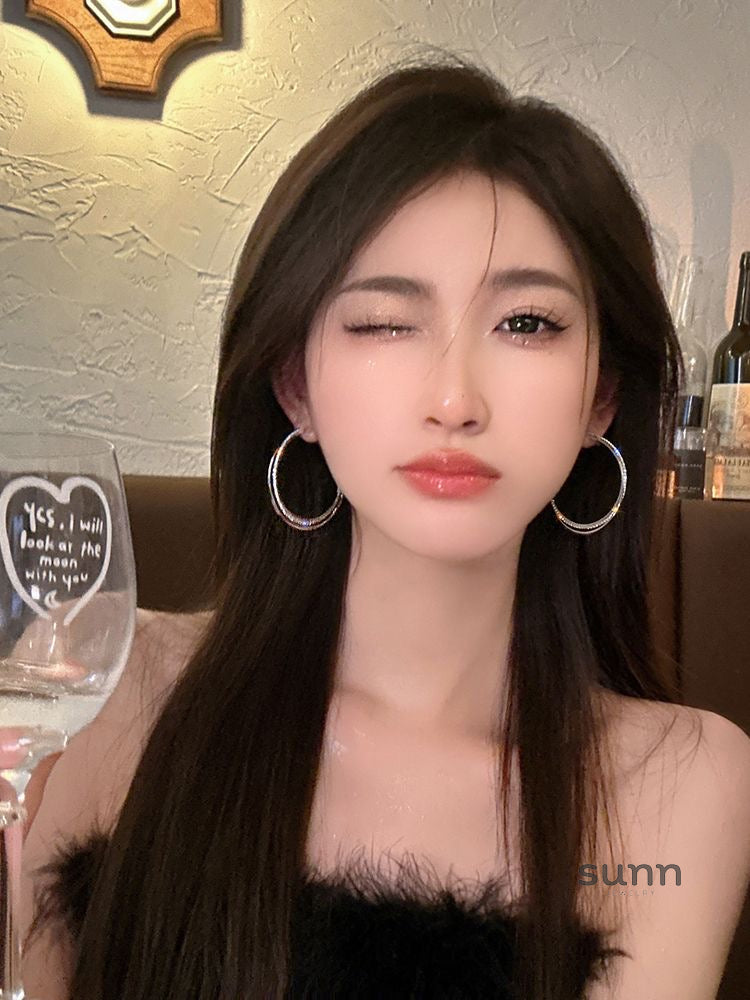 Bridget Dazzling Double Hoop Earrings [RPVXSSLM]